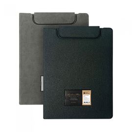 Munhwa File Leaders Plus Premium A4 Magnetic Report Folder with Business Card Slot and Index Pocket Black Grey